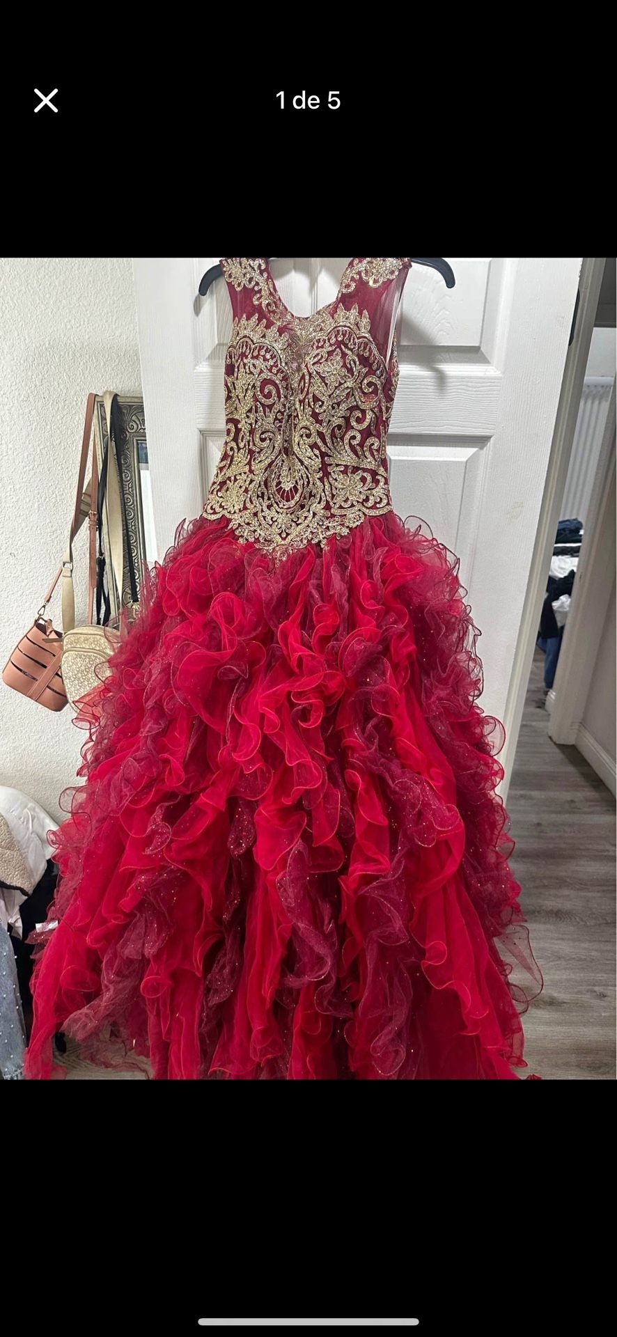 Vestido de 15 ańos muñeca y cojín
