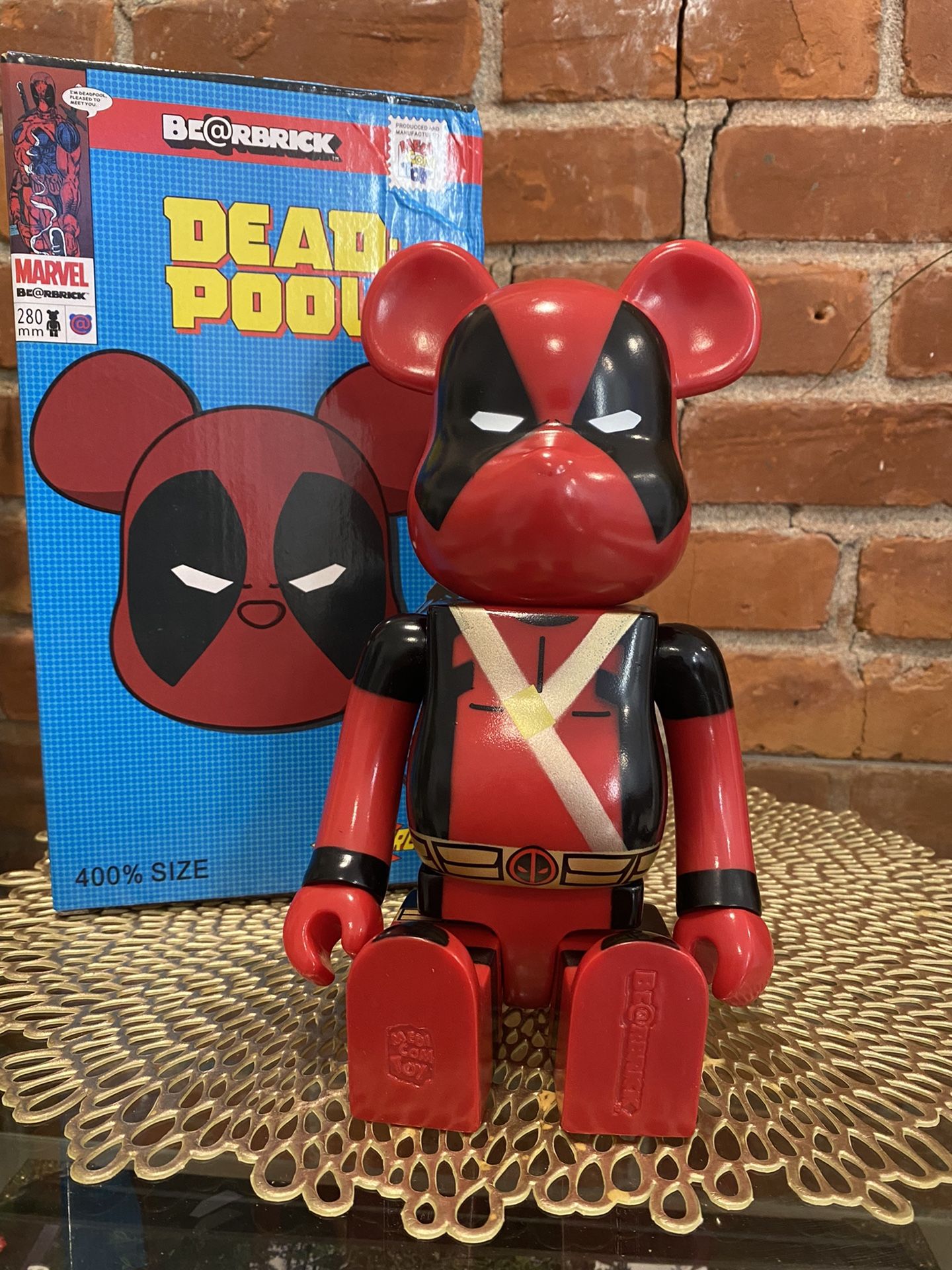 Deadpool BearBrick Anime Figure 11” Inches 400% | Pop Art