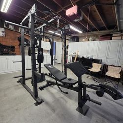 Vesta All In One Smith Machine | Multi-Use Adjustable Bench w/ Precher Curl And Leg Extension | Fitness | Home Gym | Squat Rack |FREE DELIVERY 🚚