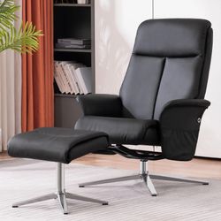 Black Reclining Living room Tv Chair model 4603 With ottoman