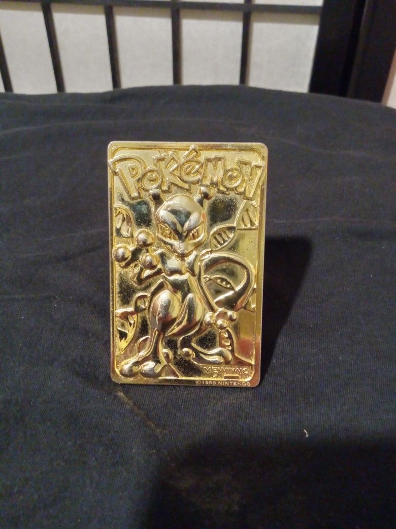 1999 Mewtwo, Pokmon Gold Plated Trading Card, 23 K.