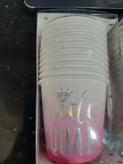 Bride party drink shot cups