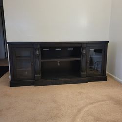 Black TV stand