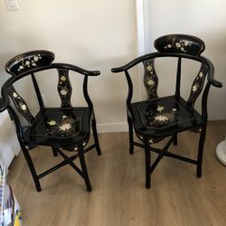 Set of Chinese Corner Arm Chairs
