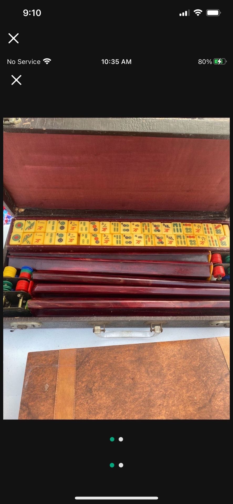 Vintage Mahjong Set Antique Game