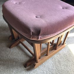 Wood glider ottoman $60 or best offer