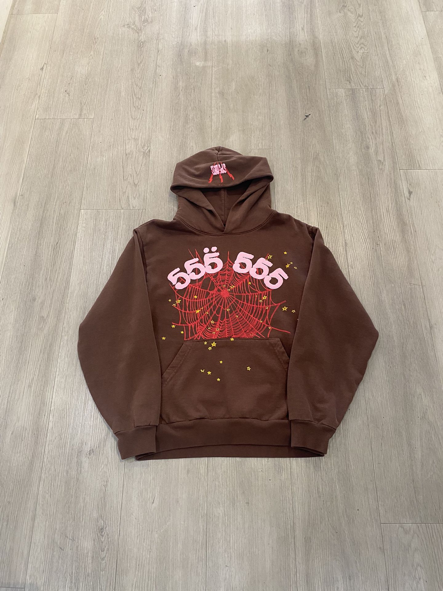 Sp5der Angel Number Hoodie Brown - www.disolcolor.com