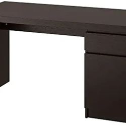 Ikea Malm Desk 140x65 Cm Black 
