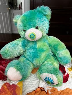 Build-A-Bear Teal Green Tie-Dye Plush Bear