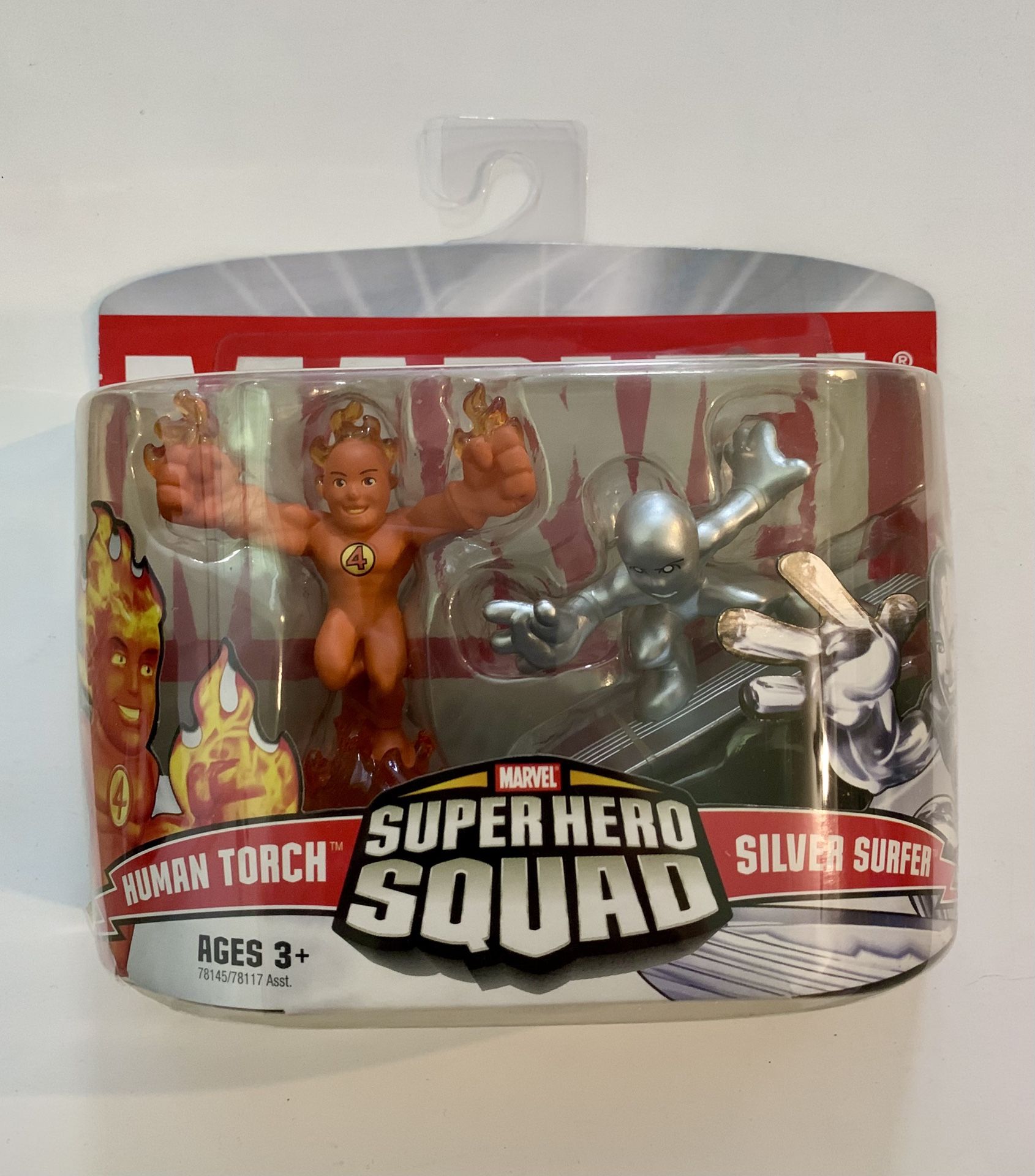 Marvel Super Hero Squad HUMAN TORCH & SILVER SURFER Figure MOC