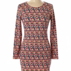  Floral Long-Sleeve Bodycon Dress (Shein) 🌸