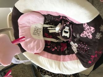 Butterfly cradle and swing light up with sound