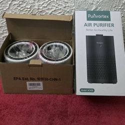 Purivortex Air Purifier/Plus Two Replacement Air Filters. 