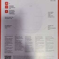 ZWILLING Enfinigy Digital Kitchen Food Scale Max weight 22lbs Grams & Ounces-H
