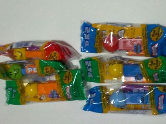 6 Funky Faces Pez Dispensers