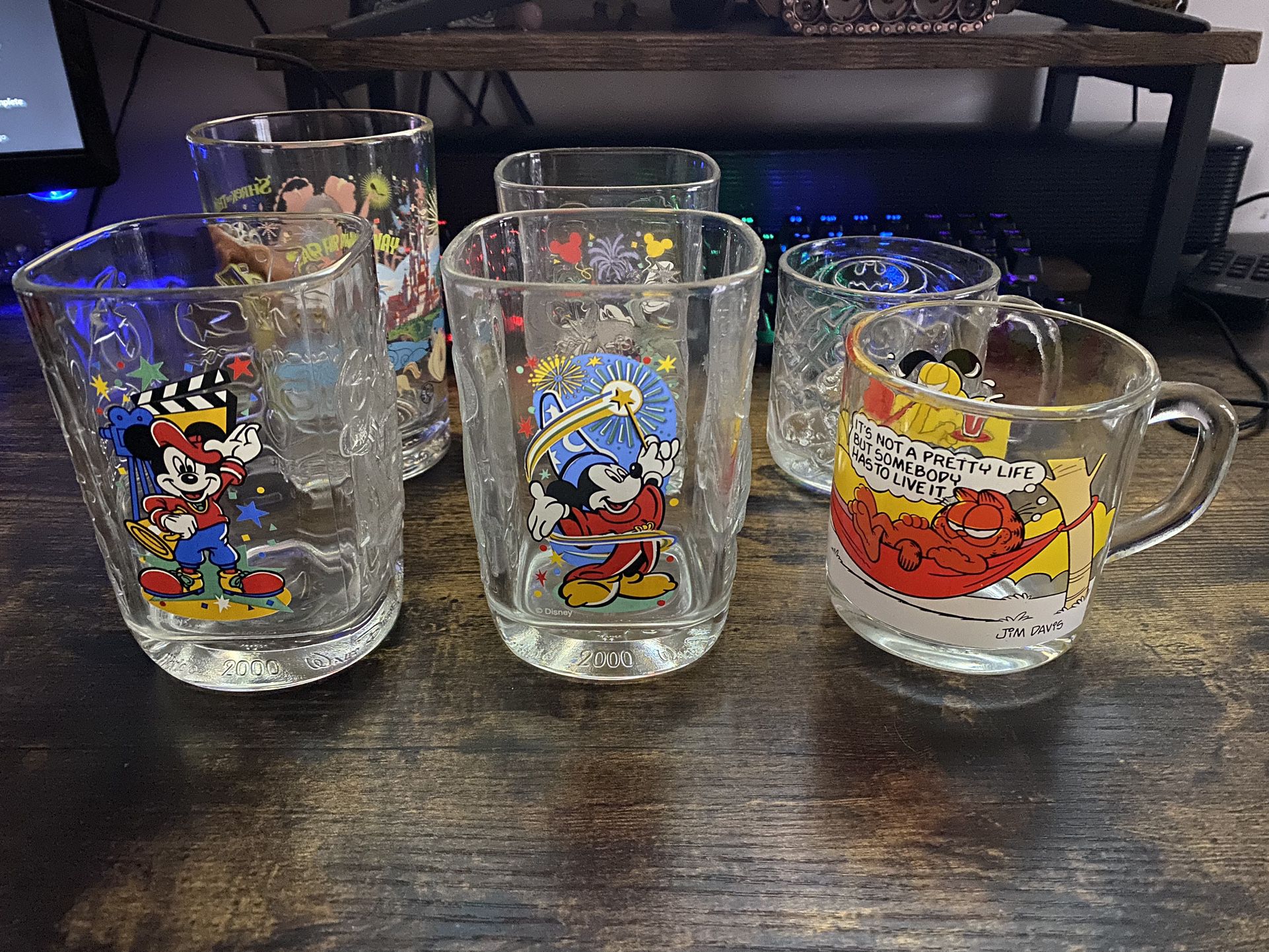 Vintage McDonalds Glass Cups (Set Of 6)