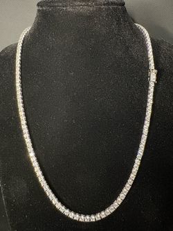 Tennis necklace clear CZ