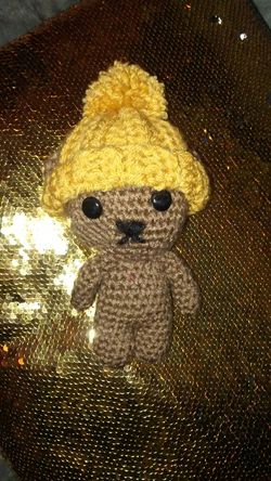 Crochet mini teddy bear gift