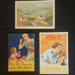 X3 Antique & Vintage Jello Ad Booklets 