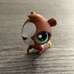 The Littlest Pet Shop Brown & White Guinea Pig  Authentic LPS