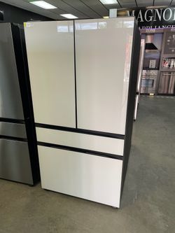 Samsung White Glass 4 Door Refrigerator