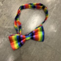 Rainbow Striped Bow Tie All Ages Adjustable 