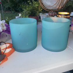 Blue Candle Holders 