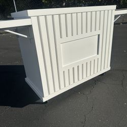 7 Piece Wooden Snack Cart Foldable Light Weight 