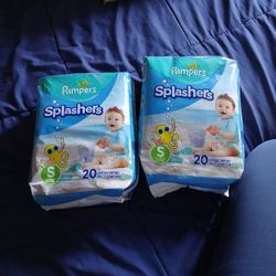 Small Pampers Splashers Diapers New