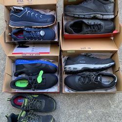 Men’s Composite Toe Work Shoes, Reebok & Skechers