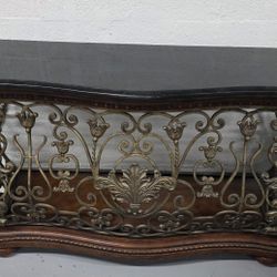 2 Console Tables with Stone Top 