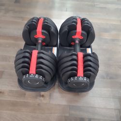2x 52.5lb Adjustable Dumbbells