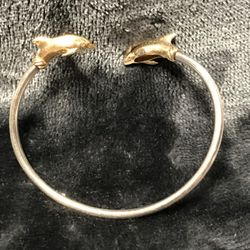 14kt gold dolphin bracelet