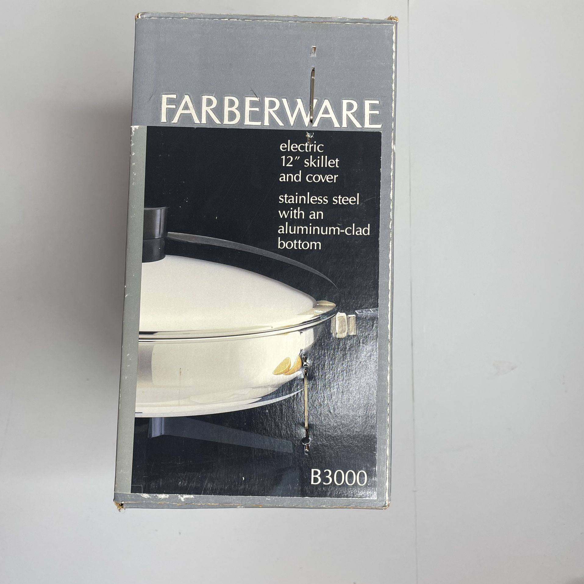 Farberware Stainless Steel Electric 12" Skillet Model B3000 Retro NEW