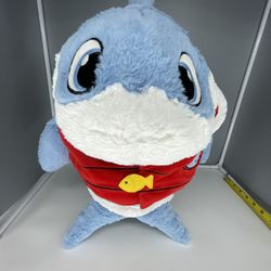 Tummy Stuffers Shark Clean-up Companion Snuggly Plush W/ Puppet Action - Large 18” one