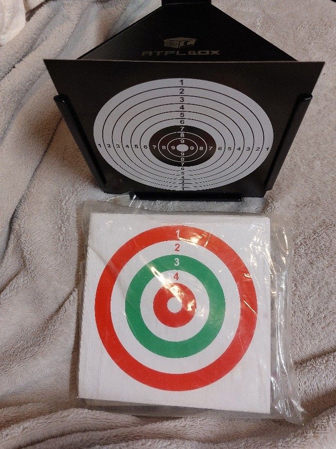Atflbox BB Gun Trap with 50pcs Paper Target Bullet Catcher.