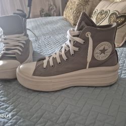 Converse leather woman shoes