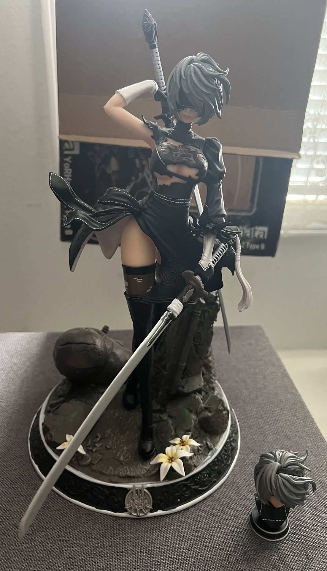 “ON HOLD”   NieR:Automata YoRHa No. 2 Type B PVC Action Figure 2B Statue W/ 2 heads