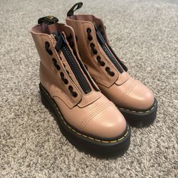 Dr Martens Pink Sinclair Designer Combat Boots 