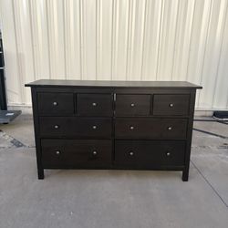 Black IKEA Hemnes 8 Drawer Dresser
