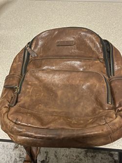 FRYE BROWN LEATHER MEN'S BACKPACK