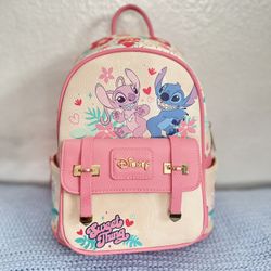 Disney Stitch And Angel Backpack 