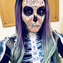Badinka skeleton bodysuit butterflies glow in dark