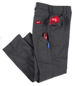 Men's 34 in. x 32 in. Gray Cotton/Polyester Work Pants with 7 Pockets