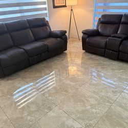 Reclinable Sofa and Loveseat