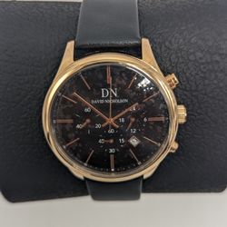 David Nicholson 'Frankie' Mens Wrist Watch w/ Chronograph Rose Gold Tone & Leather model: DN13 NE RG