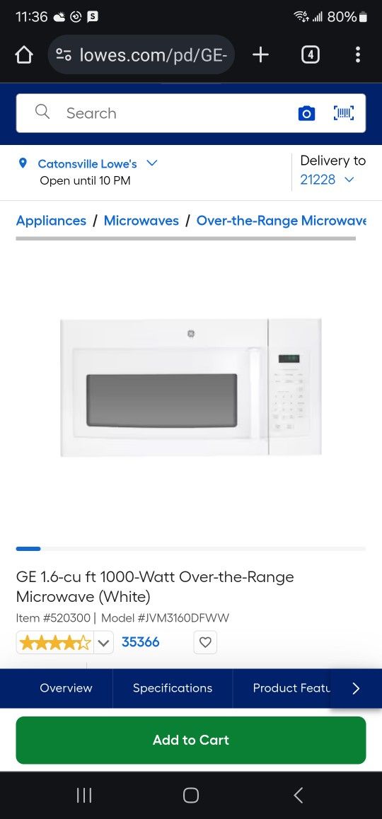 Microwave Counter Top