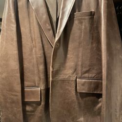 Leather blazer