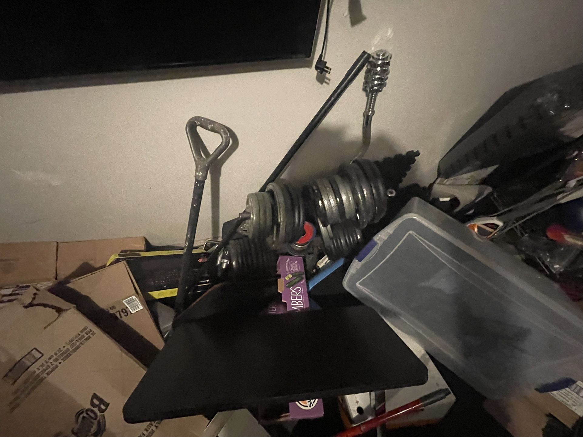 Standard 1" Weight Plates + Dumbbell Bars + EZ Curl Bar — $0.75/lb