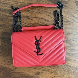 Unique Red Black YSL Bag Purse 